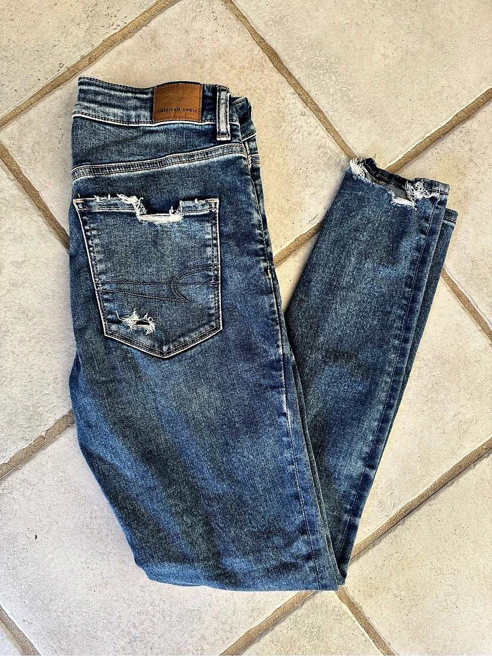 American Eagle Next Level Stretch Skinny Jeans Blue Size 6